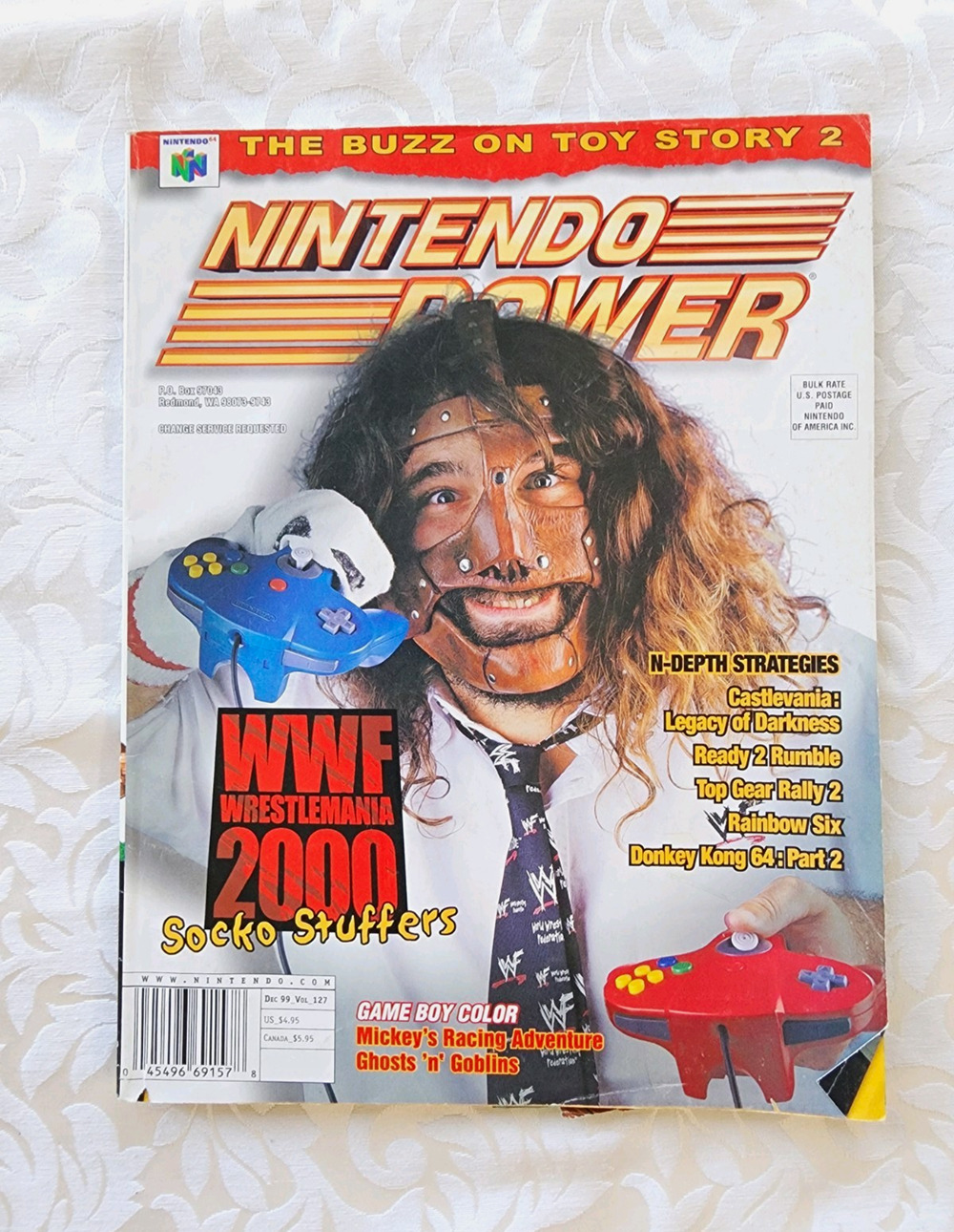 Nintendo Power December 1999 Issue 127 Vol 127 Toy Story 2 WWF WrestleMania